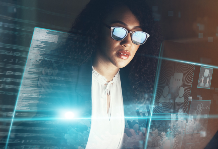 A computer chip on a motherboard, with a lock on it