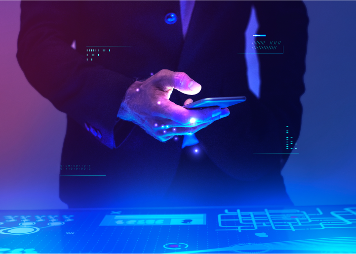 A person using a trading app on their tablet